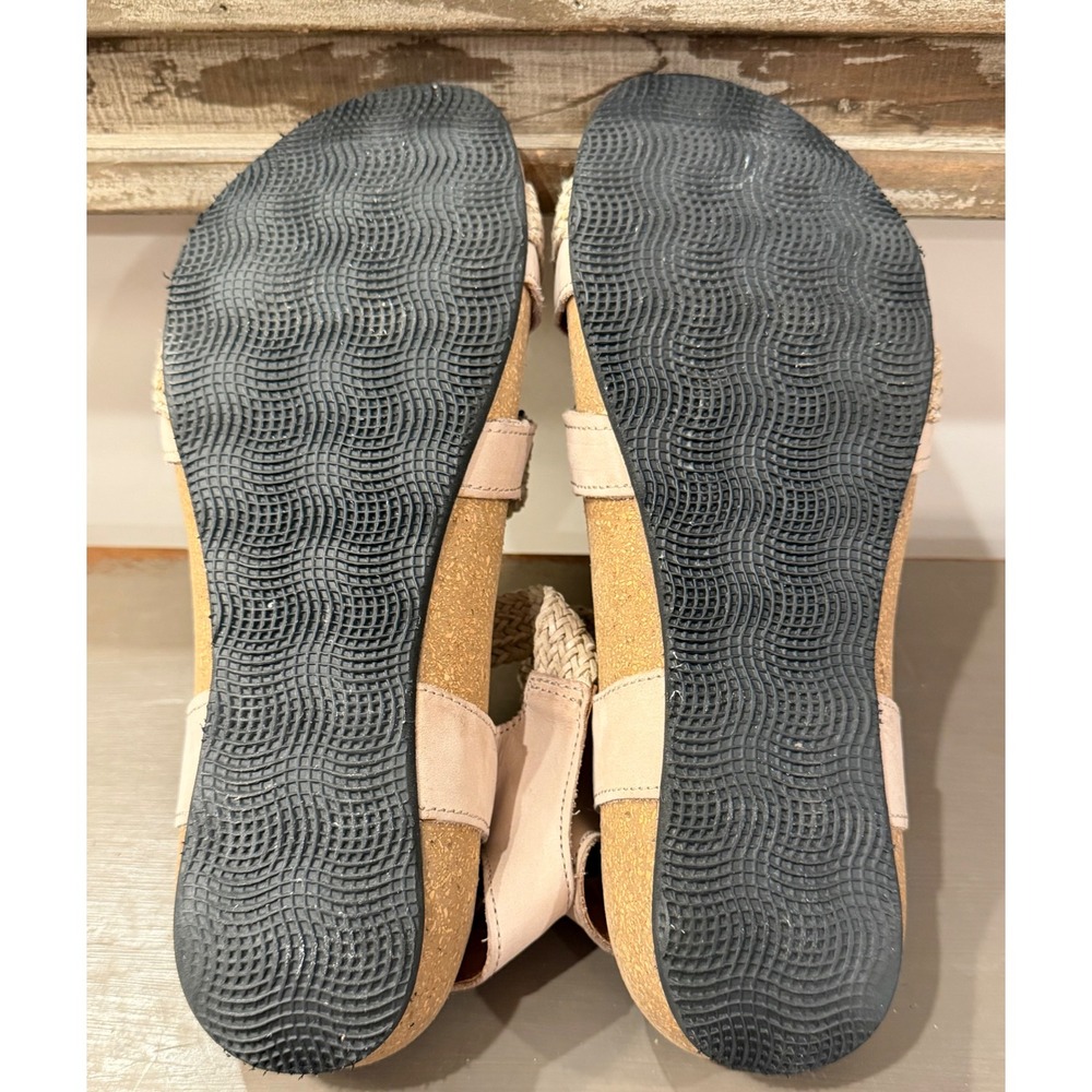Taos Trulie Stone Leather Woven Strappy Wedge Sandals Womens 7-7.5 EUR 38 Spain - Picture 9 of 9